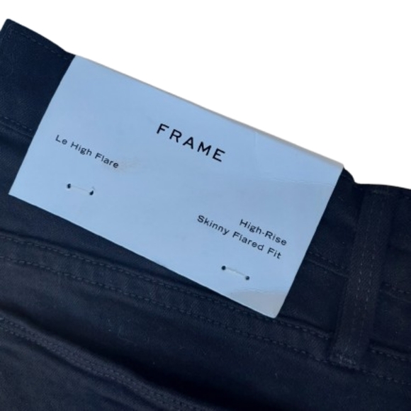 Frame Le High Flare Denim Black Jeans Size 32 NEW NWT Film Noir - Picture 10 of 15